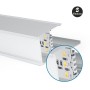 Luminaire linéaire LED CCT réglable de 3000-5000ºK de surface / suspendu - 40W - Puissance réglable - 120cm