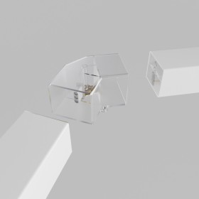 Connecteur en V pour hexagone - 120° - 4 cm