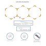 Lampe LED hexagonale - 6500K - 3 hexagones - 440cm