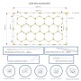 Lampe LED hexagonale - 6500K - 14 hexagones + Rectangle 5m