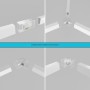 Luminaire linéaire hexagonal - 6500K - 44 x 2,2 cm