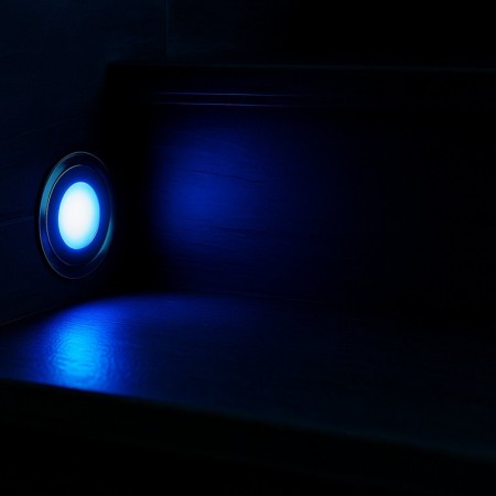 Spot LED balise encastrable RGB 0,7W 12V-DC IP67