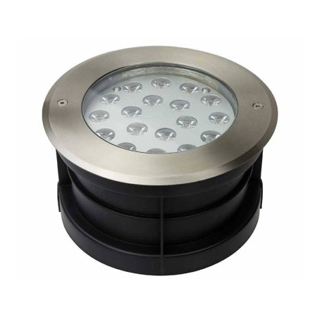 Spot LED extérieur encastrable au sol 18W 12V-DC IP67 - Blanc chaud 3000K