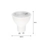 Ampoule LED GU10 - 7W - Ø50mm - Optique à 45 degrés