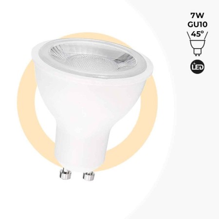 Ampoule LED GU10 - 7W - Ø50mm - Optique à 45 degrés