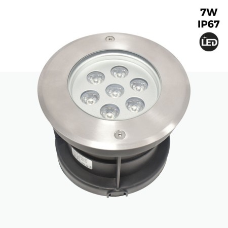 Balise LED encastrable au sol 7W - Blanc chaud 3000K - Ø15cm- IP67 - 220v