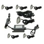 Pack de 6 spots LED encastrables au sol Ø58x9mm 0,5W 12V-DC IP67