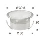 Pack de 6 spots LED encastrables au sol Ø40x20mm 0,4W 12V-DC IP67