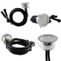 Pack de 6 spots LED encastrables au sol Ø40x20mm 0,4W 12V-DC IP67