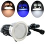Pack de 6 spots LED encastrables au sol Ø40x20mm 0,4W 12V-DC IP67