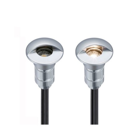 Pack de 6 spots 0,3W 12V-DC Ø26x41mm IP67 + câbles + alimentation