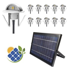 Pack de 10 balises solaires LED encastrables avec panneau