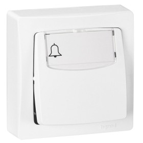 LEGRAND-Porte-étiquette à bouton-poussoir - Oteo - Monobloc - 6A - Blanc