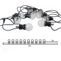 Guirlande lumineuse LED 10 ampoules intégrées - 8 mètres