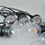 Guirlande LED 10m avec 20 ampoules Blanc Chaud 9W