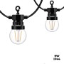 Guirlande LED 10m avec 20 ampoules Blanc Chaud 9W