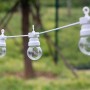 Guirlande LED câble blanc 10 ampoules LED 3000ºK - 8 mètres
