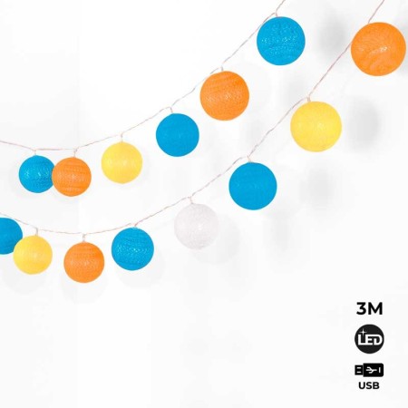Guirlande lumineuse LED exterieur 24 boules 3 mètres USB - Intérieur / Extérieur