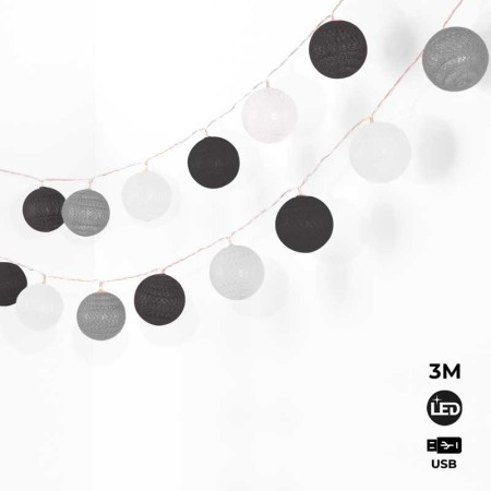 Guirlande lumineuse LED exterieur 24 boules 3 mètres USB - Intérieur / Extérieur