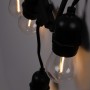 Kit guirlande lumineuse extérieure 11,5 mètres + 10 ampoules LED E27 filament 1W - IP44 - Blanc chaud