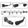 Kit guirlande lumineuse extérieure 10 mètres + 10 ampoules LED E27 1W - IP44 - Blanc chaud