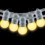 Kit guirlande lumineuse extérieure 10 mètres + 10 ampoules LED E27 1W - IP44 - Blanc chaud
