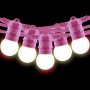 Kit guirlande lumineuse extérieure 10 mètres + 10 ampoules LED E27 1W - IP44 - Blanc chaud