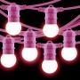 Kit guirlande lumineuse extérieure 10 mètres + 10 ampoules LED E27 1W - IP44 - Blanc chaud