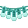 Kit guirlande lumineuse extérieure 10 mètres + 10 ampoules LED E27 1W - IP44 - Blanc chaud