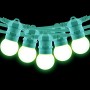 Kit guirlande lumineuse extérieure 10 mètres + 10 ampoules LED E27 1W - IP44 - Blanc chaud