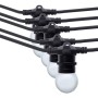 Kit guirlande lumineuse extérieure 10 mètres + 10 ampoules LED E27 1W - IP44 - Blanc chaud
