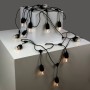 Guirlande guinguette solaire d'extérieur - 15 ampoules LED E27 à filament - IP44 - 10 mètres