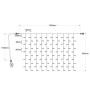 Rideau lumineux 100 LED blanc froid - 1,5m x 90cm