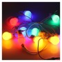 Guirlande LED multicolore fil blanc 10 ampoules LED - 8 mètres