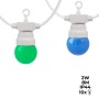 Guirlande LED multicolore fil blanc 10 ampoules LED - 8 mètres