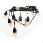 Kit guirlande lumineuse extérieure 11,5m + 10 ampoules LED G45/E27 filament 4W - 2200K - IP44