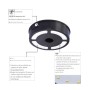 Lanterne LED sur pied solaire "MINILOT/ROSETTA" avec capteur PIR - 4000K - 2 modes de fonctionnement