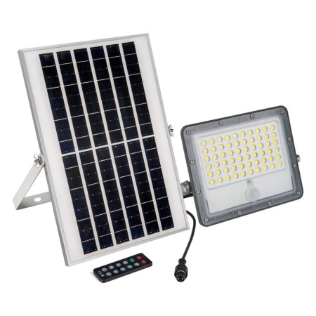 Projecteur solaire LED de sécurité 32W - Détecteur PIR et télécommande - 4000K - IP65
