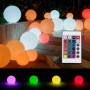 Lampe de table ou lampadaire extérieur sphère - RGBW - 1W - Ø20cm - Rechargeable