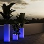 Jardinière cylindrique LED RGBW - 5W - 40 x Ø 40cm - Rechargeable