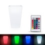 Jardinière carrée à LED RGBW - 24W - Rechargeable - Télécommandée