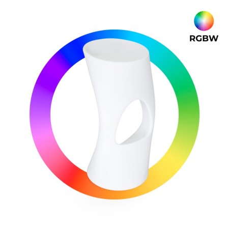Tabouret lumineux LED RGBW - 12W - Rechargeable