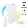 Panneau LED slim CCT réglable sur 3 températures différentes de 3000-6000ºK avec télécommande - 60x60cm - 40W
