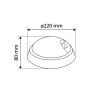Plafonnier LED extérieur rond avec capteur PIR - 20W - CCT - IP65