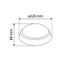 Plafonnier LED extérieur rond - 20W - CCT - 1800lm - IP65
