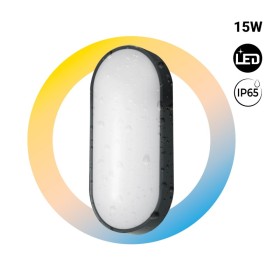 Plafonnier LED extérieur ovale - 15W - CCT - 1500lm - IP65