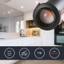 Spot encastré au plafond "ROMI" 7W - Zoom - Puce OSRAM - 2700K