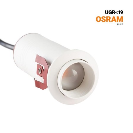 Spot encastré au plafond "ROMI" 7W - Zoom - Puce OSRAM - 2700K