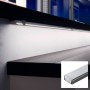 Profilé saillie en aluminium pour bande LED avec diffuseur - 17x8mm - 4 clips - 2 embouts - 2 mètres