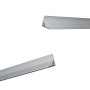 Profilé d'angle en aluminium pour ruban LED avec diffuseur - 16x16mm - 4 agrafes - 2 embouts - 2 mètres